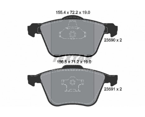 Jeu de plaquettes de frein 2359001 Textar, Image 2