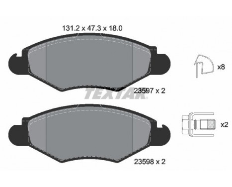 Jeu de plaquettes de frein 2359703 Textar, Image 2