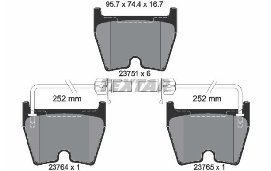 Jeu de plaquettes de frein 2375101 Textar, Image 2