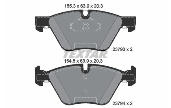 Jeu de plaquettes de frein 2379301 Textar, Image 2