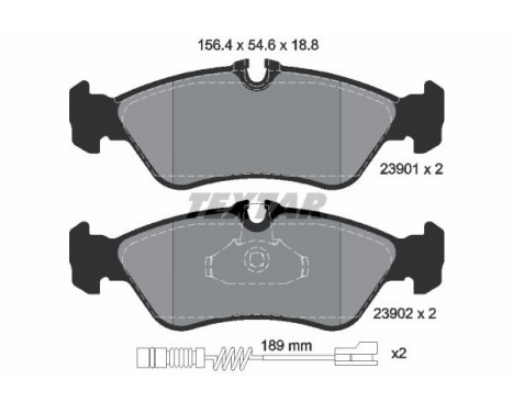 Jeu de plaquettes de frein 2390101 Textar, Image 3