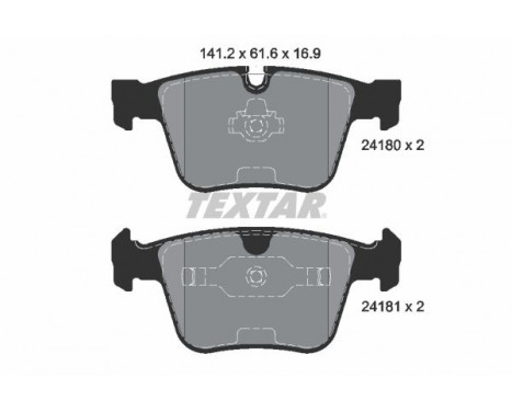 Jeu de plaquettes de frein 2418001 Textar
