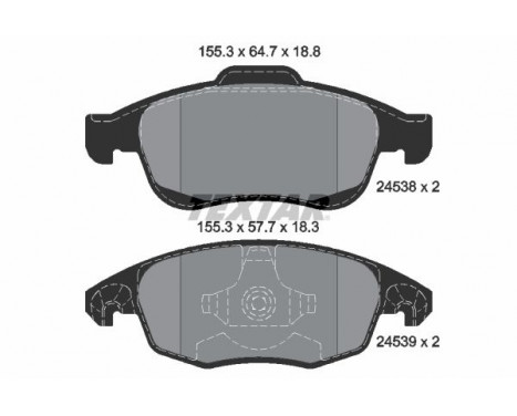 Jeu de plaquettes de frein 2453801 Textar, Image 2