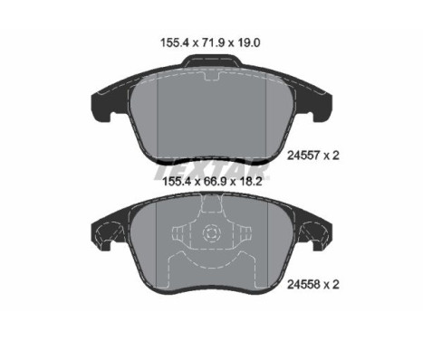 Jeu de plaquettes de frein 2455701 Textar, Image 2