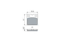 Jeu de plaquettes de frein, disques de frein de stationnement BP2891 Bosch