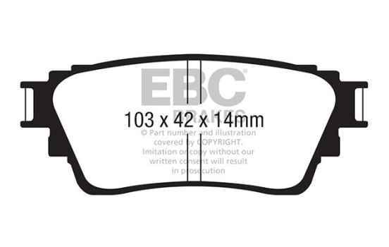 Jeu de plaquettes de frein EBC Greenstuff DP62376, Image 2