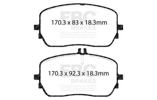 Jeu de plaquettes de frein EBC Greenstuff DP62396, Image 3