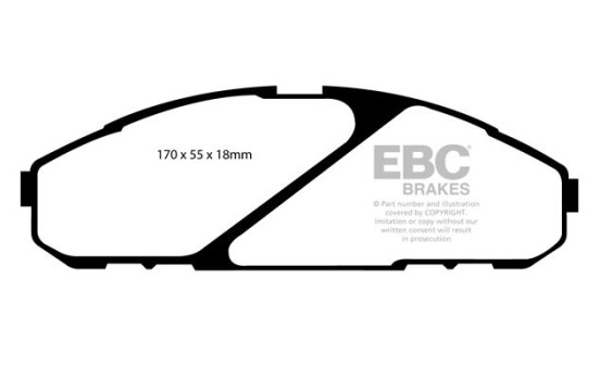 Jeu de plaquettes de frein EBC Ultimax2 DP1020, Image 2