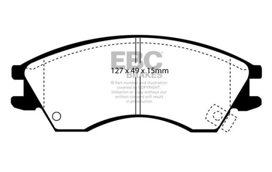 Jeu de plaquettes de frein EBC Ultimax2 DP1029, Image 2