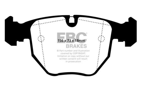Jeu de plaquettes de frein EBC Ultimax2 DP1036, Image 2