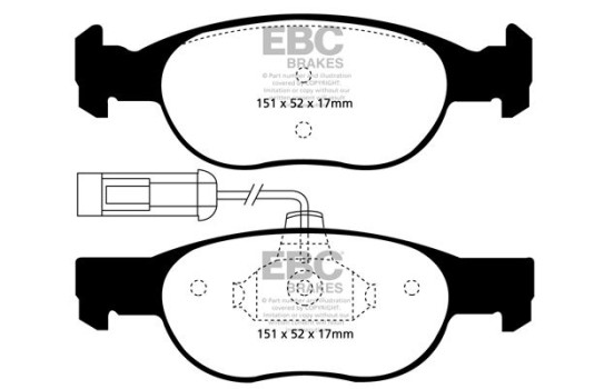 Jeu de plaquettes de frein EBC Ultimax2 DP10592, Image 2