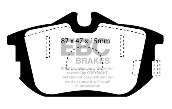 Jeu de plaquettes de frein EBC Ultimax2 DP1076, Image 2