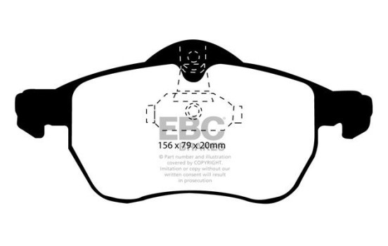 Jeu de plaquettes de frein EBC Ultimax2 DP1183, Image 2