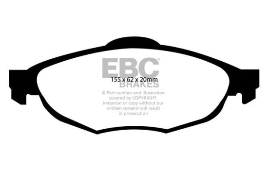 Jeu de plaquettes de frein EBC Ultimax2 DP1611, Image 2