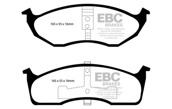 Jeu de plaquettes de frein EBC Ultimax2 DP1623, Image 2