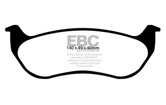 Jeu de plaquettes de frein EBC Ultimax2 DP1673, Image 2