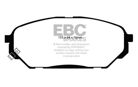 Jeu de plaquettes de frein EBC Ultimax2 DP1813, Image 2