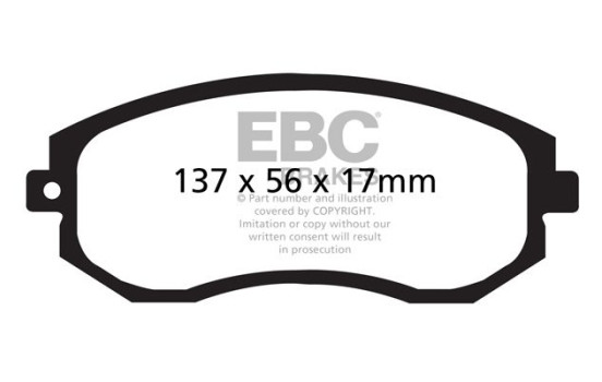 Jeu de plaquettes de frein EBC Ultimax2 DP1884, Image 2