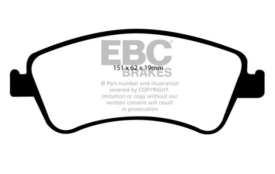 Jeu de plaquettes de frein EBC Ultimax2 DP1950, Image 2