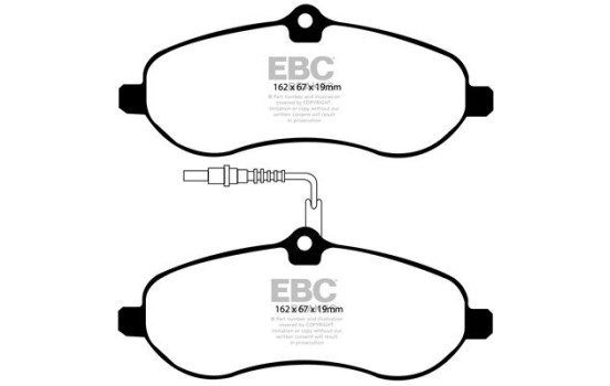 Jeu de plaquettes de frein EBC Ultimax2 DP1970, Image 2