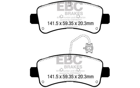 Jeu de plaquettes de frein EBC Ultimax2 DPX3060