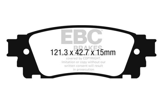 Jeu de plaquettes de frein EBC Yellowstuff DP42262R, Image 2