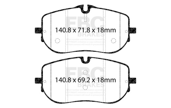 Jeu de plaquettes de frein EBC Yellowstuff DP42484R, Image 4