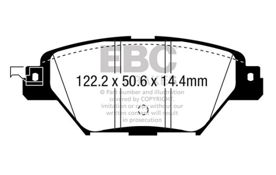 Jeu de plaquettes de frein EBC Yellowstuff DP43083R, Image 2
