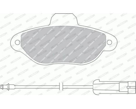 JEU DE PLAQUETTES DE FREIN FERODO FDB925B, Image 2