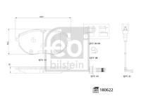 Jeu de plaquettes de frein, frein à disque 180622 FEBI