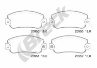 Jeu de plaquettes de frein, frein à disque 20950 00 702 10 Breck