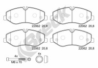 Jeu de plaquettes de frein, frein à disque 22062 00 703 00 Breck