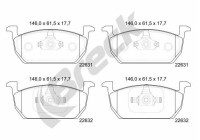 Jeu de plaquettes de frein, frein à disque 22631 00 701 00 Breck