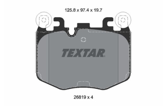 Jeu de plaquettes de frein, frein à disque 2681901 Textar