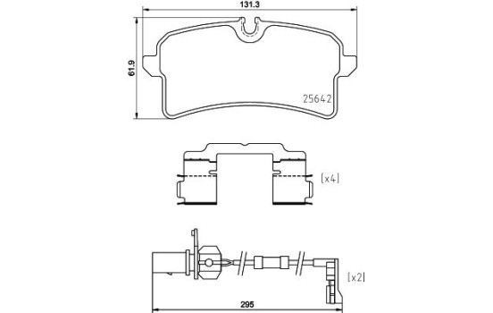 Jeu de plaquettes de frein, frein à disque 8DB 355 025-291 Hella, Image 4
