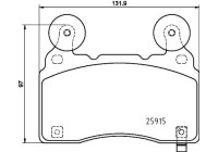 JEU DE PLAQUETTES DE FREIN, FREIN À DISQUE 8DB 355 039-481 Hella
