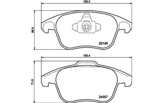 JEU DE PLAQUETTES DE FREIN, FREIN À DISQUE 8DB 355 040-141 Hella, Image 4