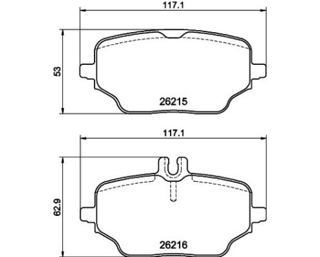 Jeu de plaquettes de frein, frein à disque 8DB 355 040-331 Hella