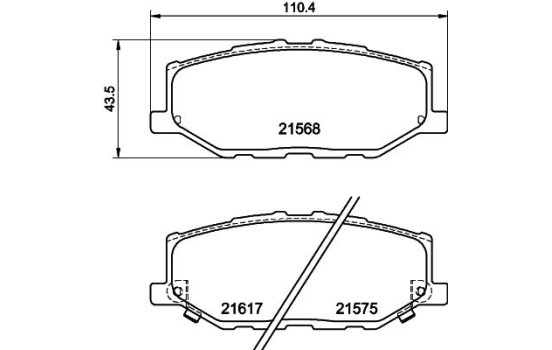 Jeu de plaquettes de frein, frein à disque 8DB 355 040-421 Hella
