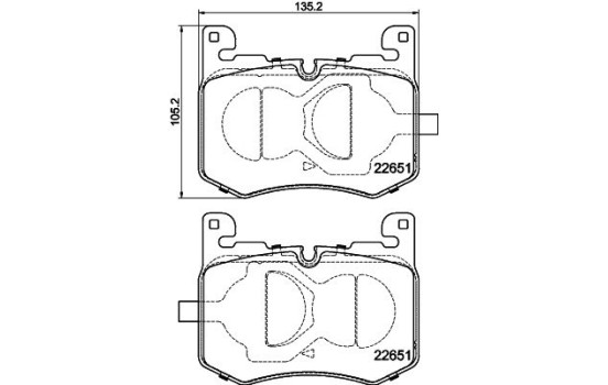 Jeu de plaquettes de frein, frein à disque 8DB 355 040-641 Hella
