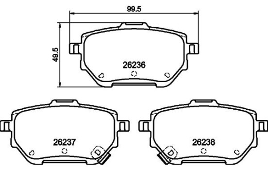 Jeu de plaquettes de frein, frein à disque 8DB 355 040-711 Hella