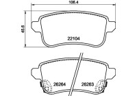 JEU DE PLAQUETTES DE FREIN, FREIN À DISQUE 8DB 355 040-811 Hella