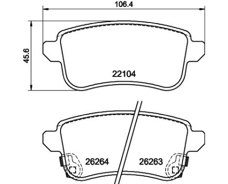 JEU DE PLAQUETTES DE FREIN, FREIN À DISQUE 8DB 355 040-811 Hella