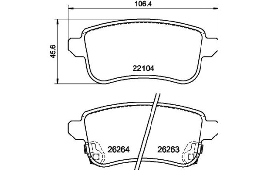 JEU DE PLAQUETTES DE FREIN, FREIN À DISQUE 8DB 355 040-811 Hella