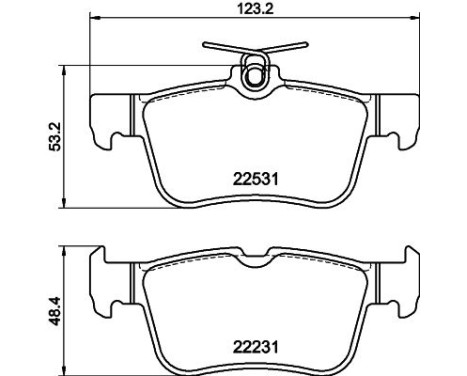 Jeu de plaquettes de frein, frein à disque 8DB 355 041-071 Hella