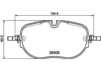 Jeu de plaquettes de frein, frein à disque 8DB 355 042-671 Hella