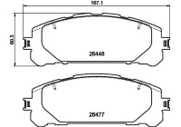 Jeu de plaquettes de frein, frein à disque 8DB 355 043-871 Hella
