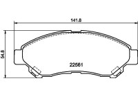 Jeu de plaquettes de frein, frein à disque 8DB 355 044-371 Hella