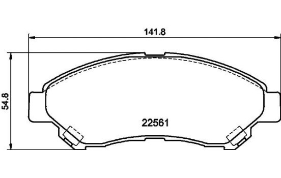 Jeu de plaquettes de frein, frein à disque 8DB 355 044-371 Hella
