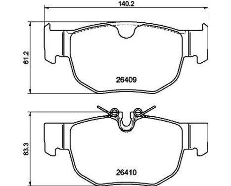 Jeu de plaquettes de frein, frein à disque 8DB 355 044-381 Hella